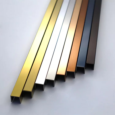 8ft U Profile Stainless Steel Tile Trim ASTM Standard SS Tile Edge Trim