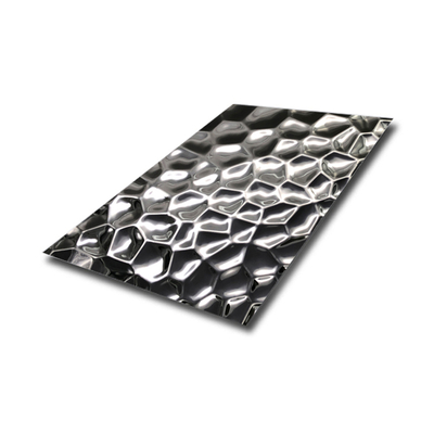 Hammer Textured Black Mirror Stainless Steel Sheet