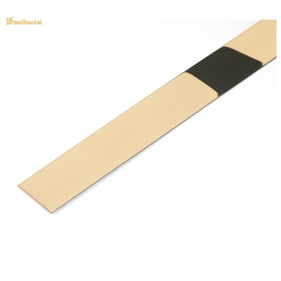 Stainless Steel Peel And Stick Decorative Wall Tile Trim 3048mm Length