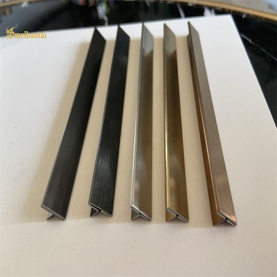 304 T-Nut-Edelstahl-Fliesenverkleidung, hochglanzpoliert, Breite T6-T50