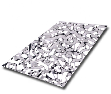 0.65mm silbernes Spiegel-Wasser-Kräuselungs-Edelstahl-Platten-Dekoration Ceillings-Büro