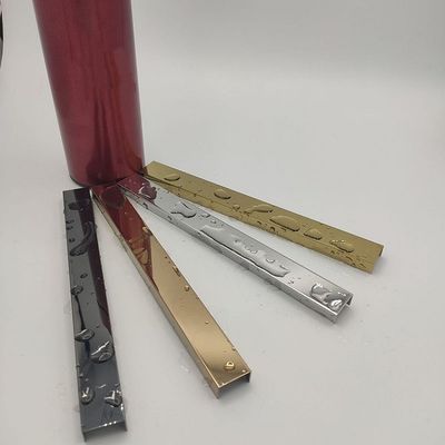 JIS Standard 304 Edelstahl U-V-Profil-Fliesen mit Farbbeschichtung zum dekorativen Randschutz