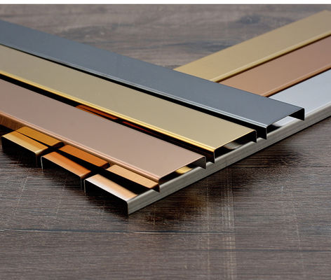 Guter Preis 0.65MM Metalleinleger-Streifen-Edelstahl-Fliesen-Ordnungs-Inneninnendekor Online