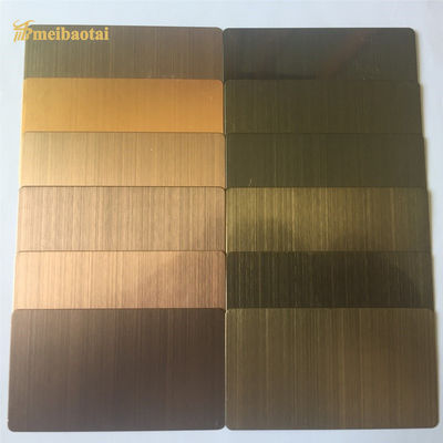 Guter Preis 0.55mm Dicke 1219x2438mm Fingerabdruckschutz Haarlinie Edelstahlblech mit PVD-Farbbeschichtung Online