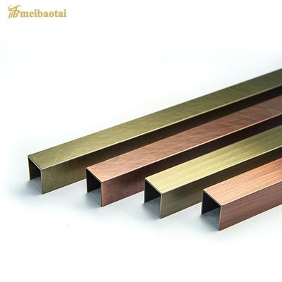 Guter Preis Profil-Bronze- kupferne Farbe-Inox 304 8FT Edelstahl-U Außeneckrand Online