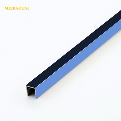 10FT Edelstahl-Fliesen-Ordnungs-Dekoration U formen blaue schwarze goldene silberne Farbe U6 U8