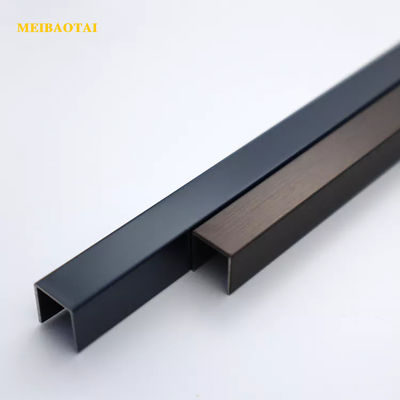 Guter Preis DIN Standard gebürstetes Stahl 10 mm U Kanal Rand Profil Edelstahl Fliesen Trim Online