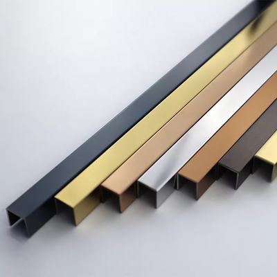 8ft U Profile Stainless Steel Tile Trim ASTM Standard SS Tile Edge Trim