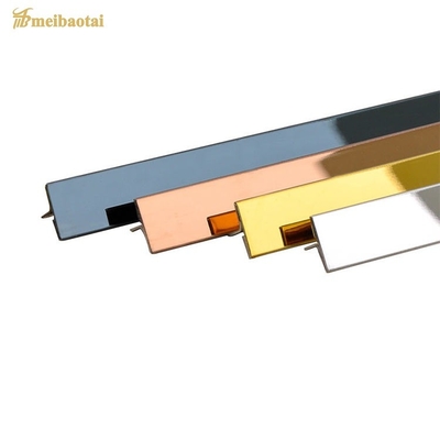 Edelstahl-Fliesen-Trimm für Deckendekoration mit einer Dicke von 0,6/0,8/1,0 mm