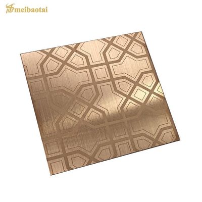 Guter Preis Spiegel Rose Gold Veredelung 304 Edelstahl-Blatt Aufzug Panel in 1219x2438mm Größe Online