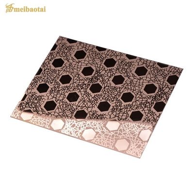 0.95mm Dicke Gold Rose poliert Ende Radieren Aufzug Edelstahlblech 304 Grade