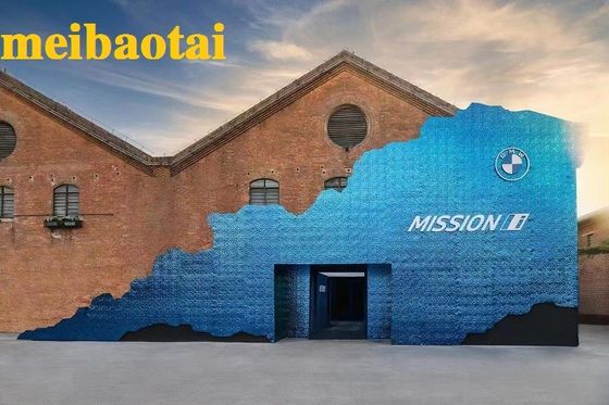 Guter Preis Unregelmäßiger blaues Wasser-Kräuselungs-Edelstahlblech-Dekorations-Büro-Haar-Schönheits-Salon Online