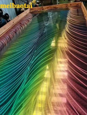Guter Preis Laser-Muster Regenbogen Edelstahlblech 0,65 mm Dicke für Büroflur Club Hotel Lobby Dekoration Online