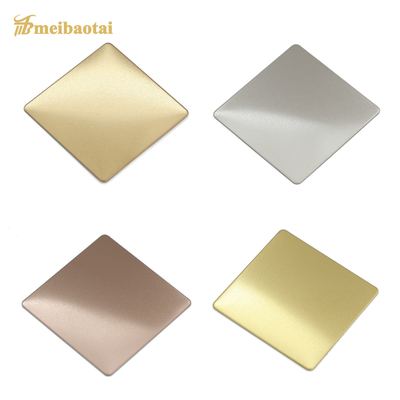 Sandgestrahltes silbernes Golddekoratives Edelstahlblech 0.65mm vier Fuß