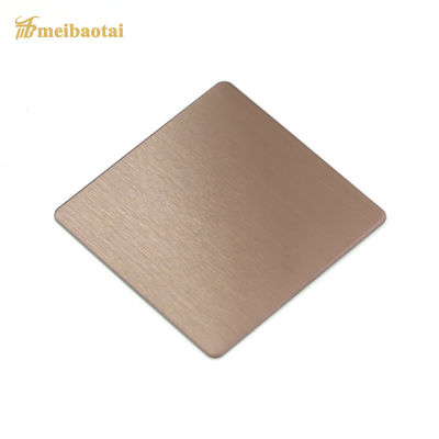Rose Gold Matte Finish Dekoratives Edelstahlblech 4x8 Größe 0,65 mm Dicke PVD beschichtet