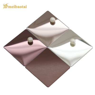 1,5 mm dicke polierte PVD-beschichtete Edelstahlplatte mit 10C-PVC-Folie für Dekorationszwecke