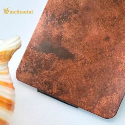 Guter Preis SS304 alterte Farbantiken-Kupfer-Edelstahl-Platten-Dekorations-Wand Online