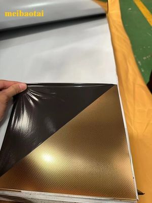 Guter Preis Goldene Linne poliert, geprägte Edelstahlplatte mit Muster Online