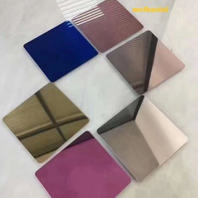 Guter Preis Spiegelveredelung 304/201 Edelstahlblech 1219x2438mm für dekorative Anwendungen Online