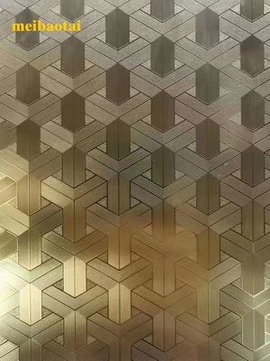 Guter Preis DIN 0,95mm Thk Gold Spiegel geätzt Edelstahlblatt für Außen Online