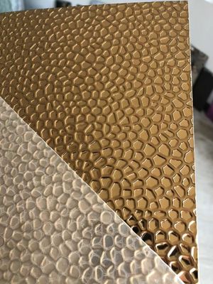 Wabenmuster geprägte Gold Silber Spiegel 304 Edelstahlblech für dekorative Wand und Decke