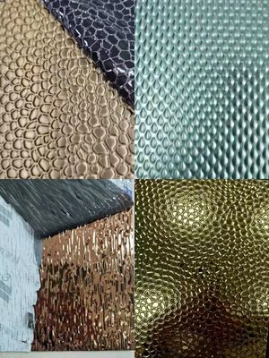 Guter Preis 0,85mm Stärke farbbeschichtetes geprägtes Edelstahlblech mit doppelter PVC-Folie für dekorative Zwecke Online