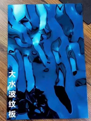 Guter Preis Blauer Spiegel Wasserwelle Kaltgewalzte Edelstahlplatte 1,20 mm Dicke Online