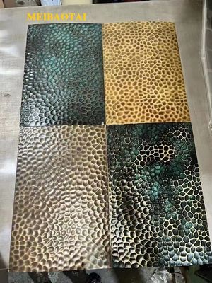 Guter Preis 4 * 8FT Antike Farbe Edelstahl geprägte Blech 0,85 mm Dicke Online