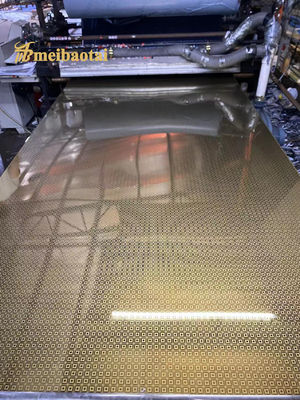 Guter Preis Gold Spiegel Ätzung SUS 304 Edelstahlblech 1219x2438mm 0,95mm Dicke für Aufzugsanwendungen Online