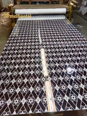 4x8 geätztes Muster 304 Edelstahl Aufzug Dekorationsblatt