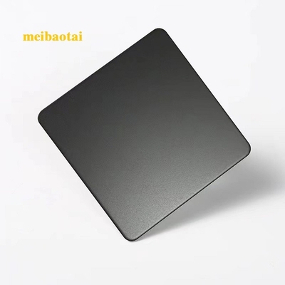 Schwarze Farbe Standard Perle Blasted Edelstahl Farbplatte Dekoration