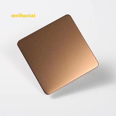 Guter Preis Rose Gold PVD Farbbeschichtung Standblast Edelstahlblech Dekorationsplatte Online