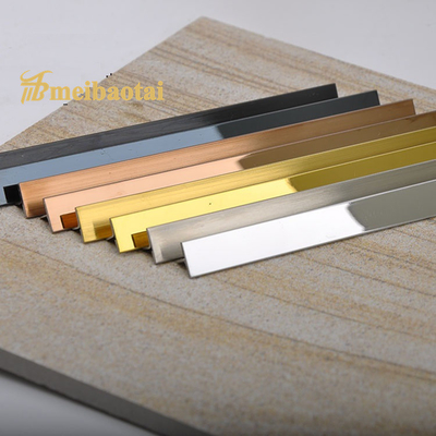 304 T Edelstahl Profil T-Form Eckfliesen Trim-Länge 2438mm/3048mm