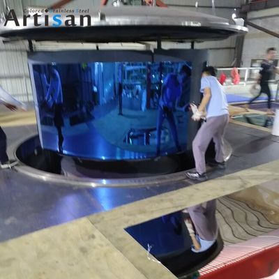 Guter Preis ASTM-Standard Blauer Spiegel aus Edelstahlplatte PVD-Panel Online