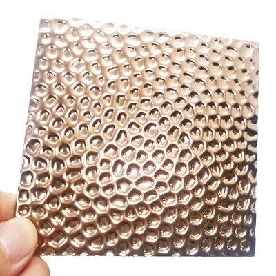 Roségold Spiegel Wabenmuster Geprägte 304 Edelstahlplatte für dekorative Wand- und Deckenanwendungen