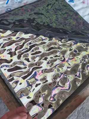 Guter Preis Silber Spiegel Wasser Wellenblatt Edelstahlplatte Dekoration Decken Online