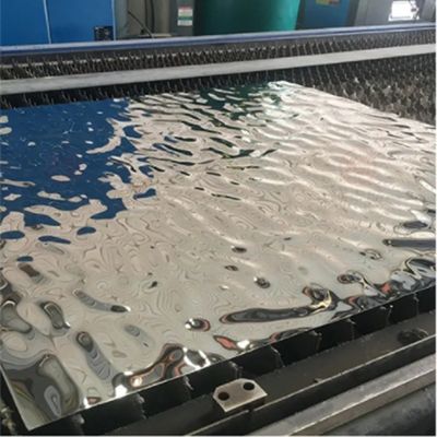 Guter Preis Silber Spiegel Polster Wasser Ripple Edelstahl für Innenarchitektur Online