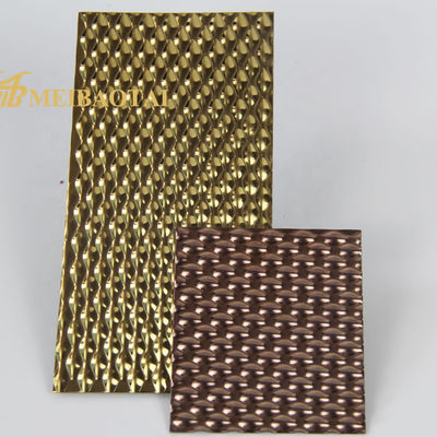 Gold Roségold Gestempelte Dekorative Edelstahlplatte 304 Edelstahl 1219x2438mm