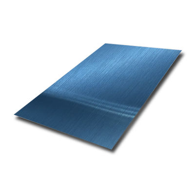 Guter Preis PVD Blaue Haarlinien-Edelstahlplatte mit EN-Standard 304/201 Güte und 0,3-1,2 mm Dicke für dekorative Anwendungen Online
