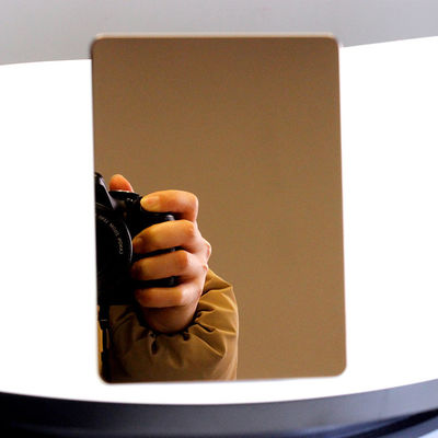 Guter Preis Schokoladen-Gold-Spiegel-Finixierung Dekorative Edelstahlplatte Online