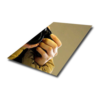 Guter Preis Champagner-Gold-Spiegel-poliertes Edelstahlblech mit 0,3-1,2 mm Dicke für dekorative Anwendungen Online