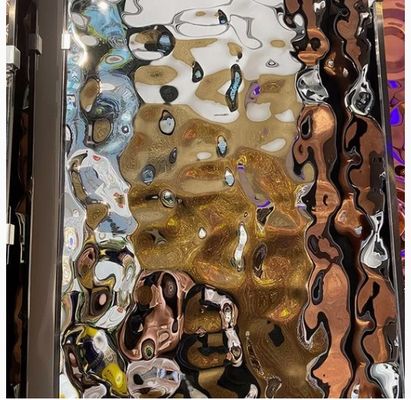 Silberspiegel-Finish 0,65 mm Dicke ASTM-Standard Wasserwellen-Edelstahlblech für dekorative Zwecke