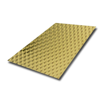 Guter Preis 6WL Gold Spiegel geprägte Edelstahlplatte mit 0,85 mm Dicke und doppelter PVC-Film für dekorative Metallplatten Online