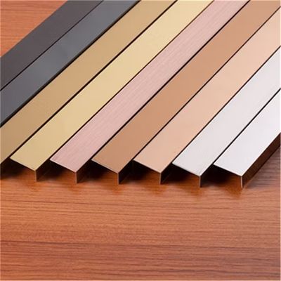 Guter Preis 304 Edelstahl U Profil Fliesen Trim mit 0,65 mm Dicke für langlebige Kanten Online
