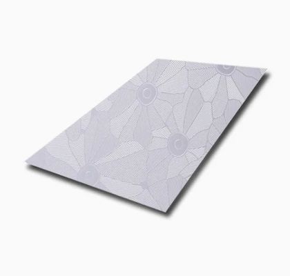 Blütenmuster geprägte Edelstahlplatte - Grade 201 Dekorationsplatte mit 0,85 mm Dicke