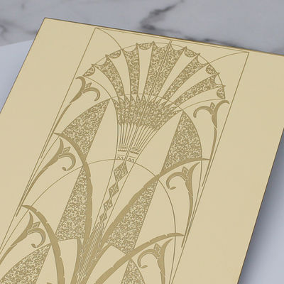 Guter Preis Gold Spiegel Veredelung 304 Edelstahl geätztes Blatt 1219x3048mm für dekorative Anwendungen Online