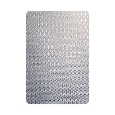Silber poliertes Edelstahlblech mit Prägung, 0,85 mm Dicke, mit geschlitztem Rand für dekorative Wände und Decken