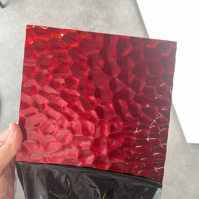 Guter Preis Honeycomb Design China Roter Spiegel Aufstrichener Edelstahlblech mit 0,85 mm Dicke für dekorative Verwendung Online