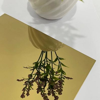 Ss304 pvd coating Gold Mirror Stainless Steel Sheet Decoration Plate