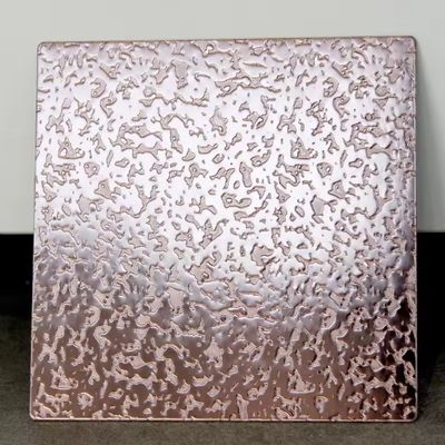 Guter Preis Roségold geprägte Edelstahlplatte mit 0,85 mm Dicke und Spiegeloberfläche zur Dekoration Online